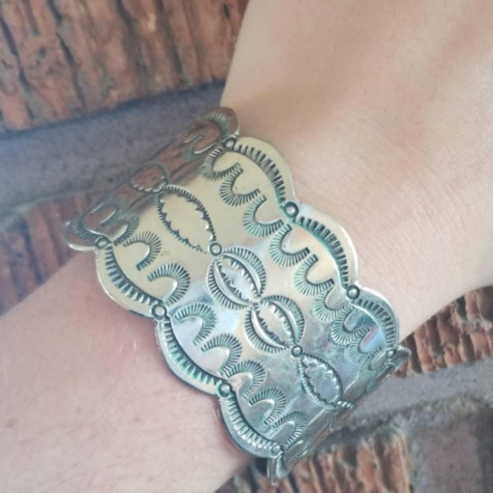 Stamped Sterling Silver Cuff